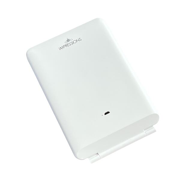 Impressions Vanity Fleur Touch Pad Mini Tri-Tone LED Makeup Mirror White - Picture 7 of 10